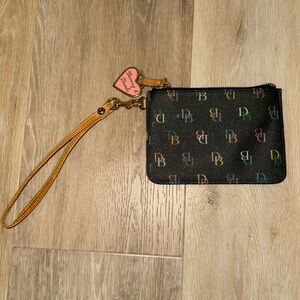Dooney & Bourke multicolor black wristlet